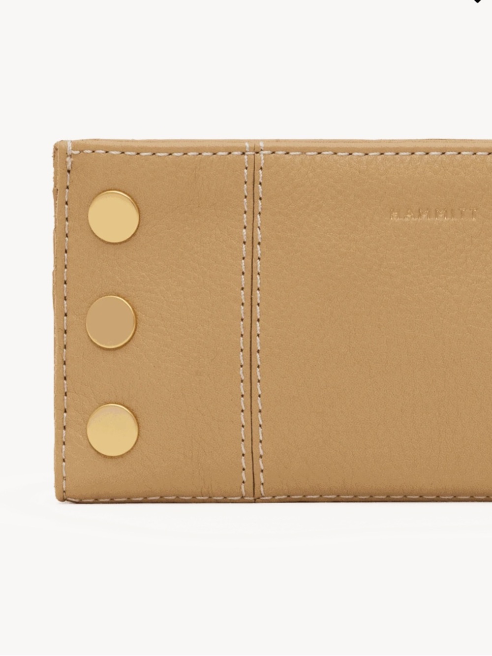 Hammitt Tan Leather Wallet with Gold Studs - Picture 5 of 6